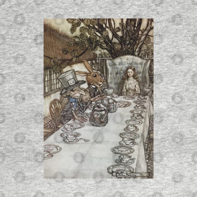 Alice in Wonderland Tea Party, Arthur Rackham by immortalpeaches